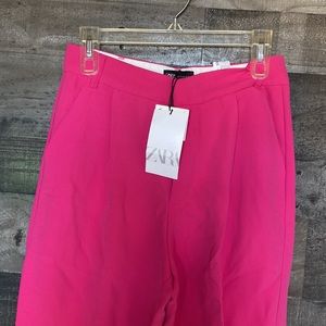 NWT PINK ZARA PANTS trouser pants new